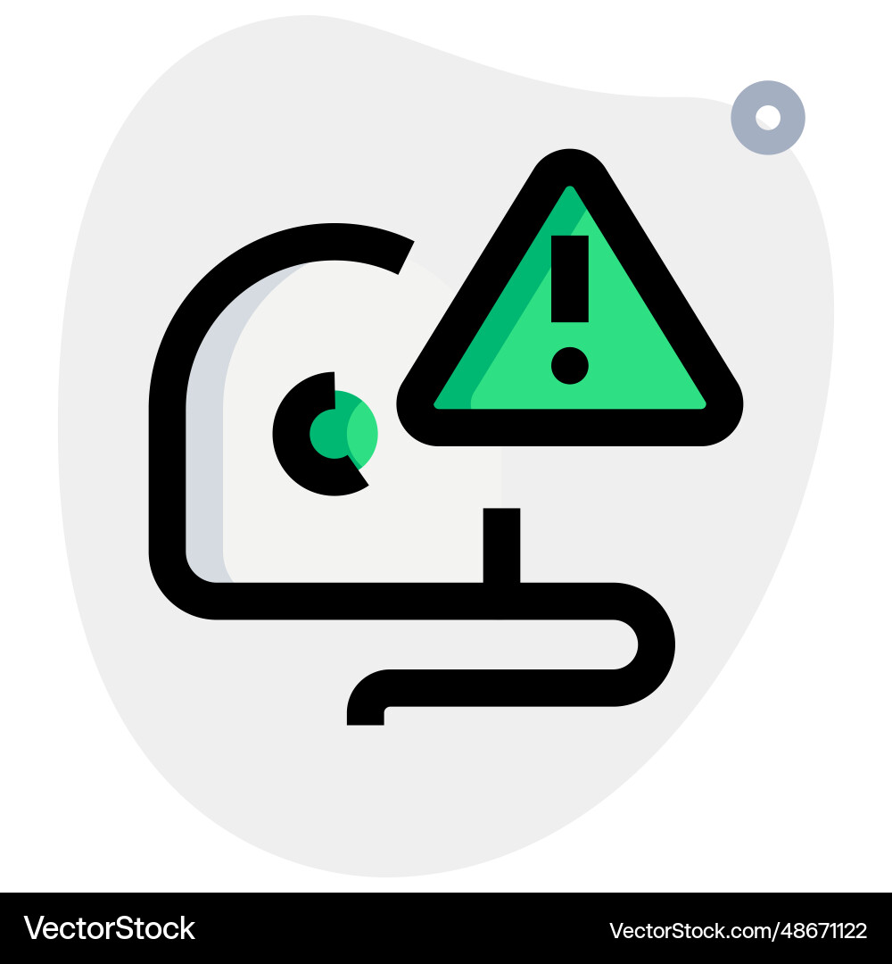 Guideline of warning given during measurement Vector Image