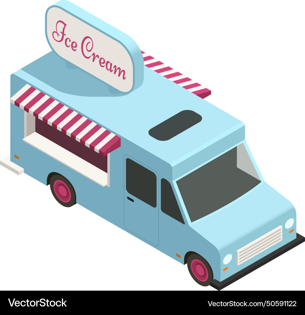 Ice Cream Truck Royalty Free Vector Image Vectorstock