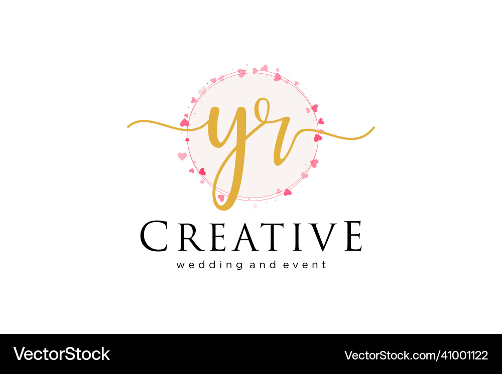Initial yr feminine logo usable Royalty Free Vector Image