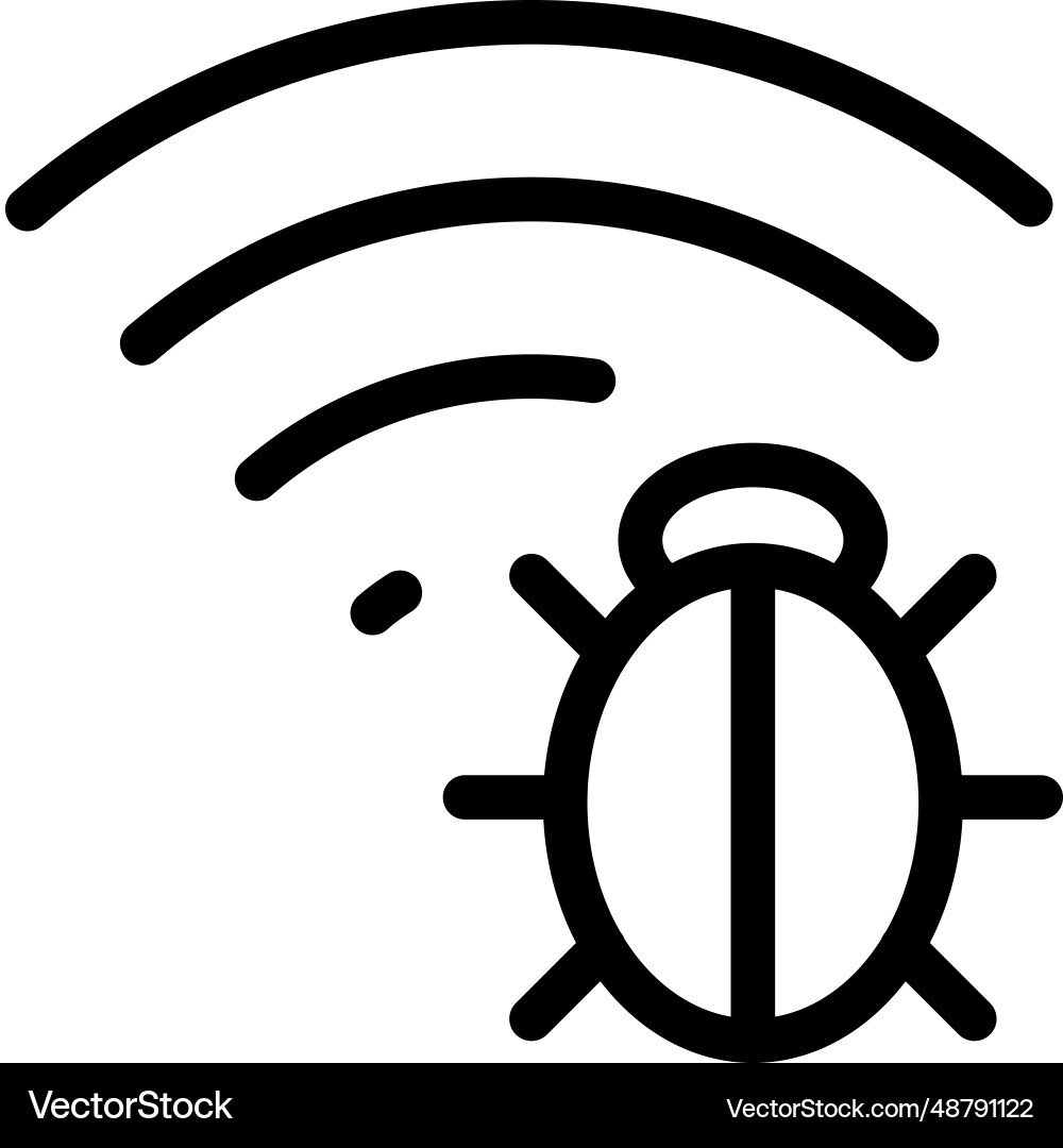 Malicious software exploiting wireless connections vector image