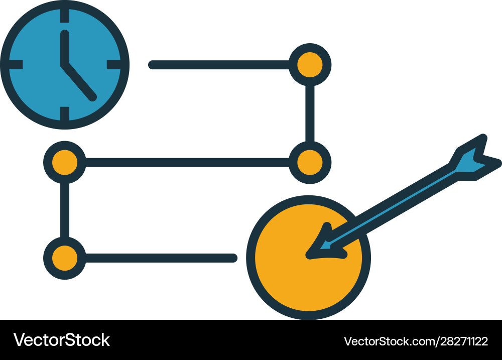 Project timeline icon simple element from risk vector image