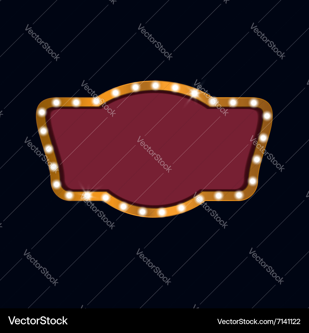 Retro light bulb frame with space for text vector image