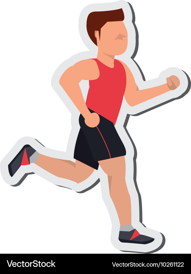 Running man icon Royalty Free Vector Image - VectorStock
