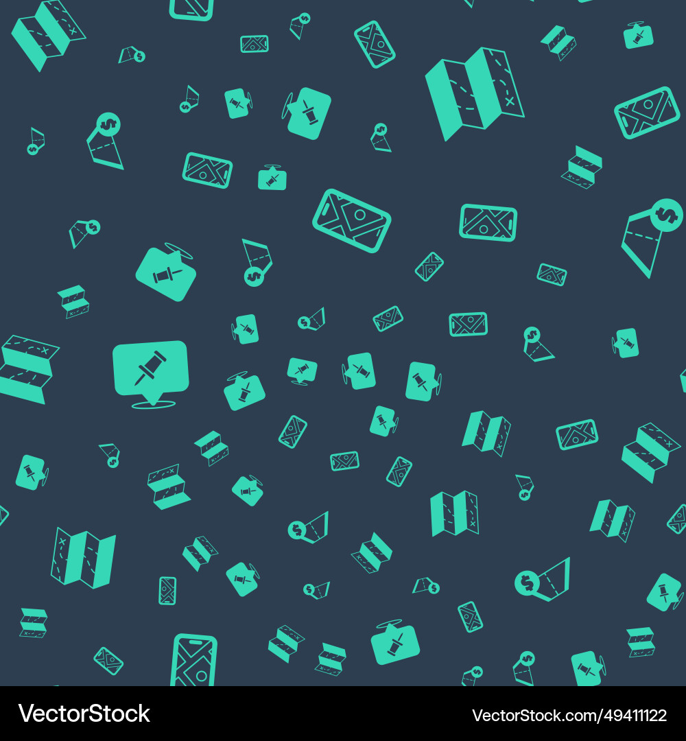 Set city map navigation folded push pin and toll Set city map navigation folded push pin and toll vector image