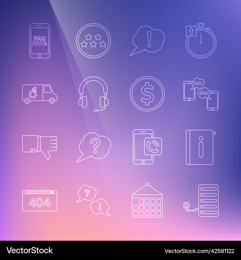 Set line server user manual chat messages Set line server user manual chat messages vector image