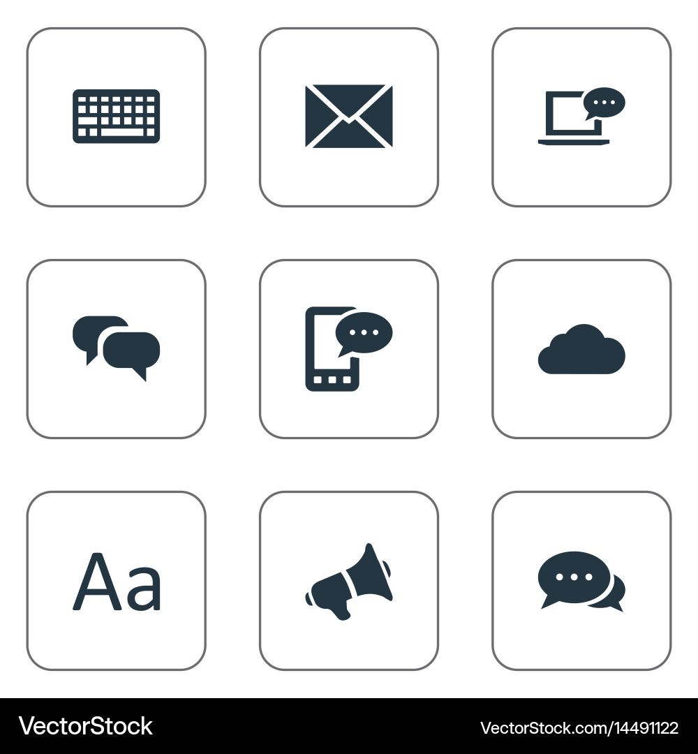 Set of simple user icons Vector Image