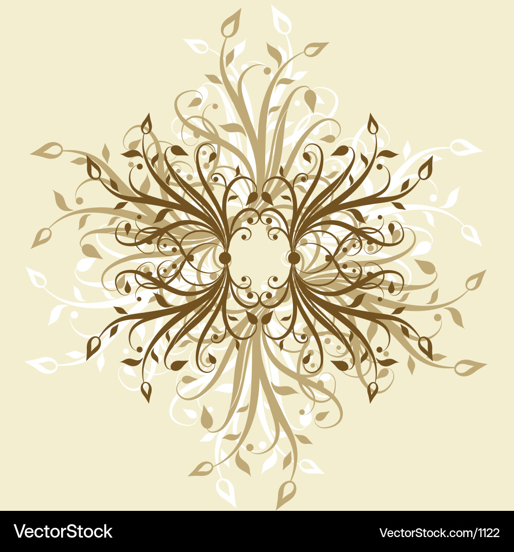 Swirling Floral Background Vector Image