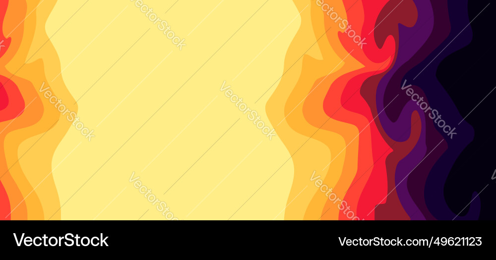 Abstract waves template background with bright vector image