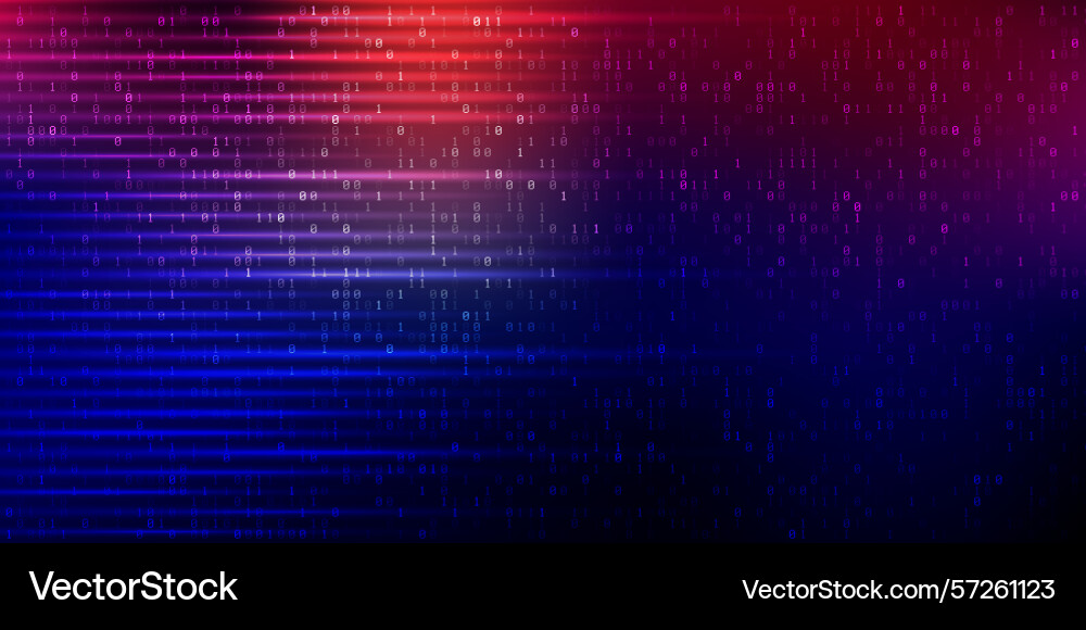 Abstrakte Technologie-Banner mit Binärcode vektorbild