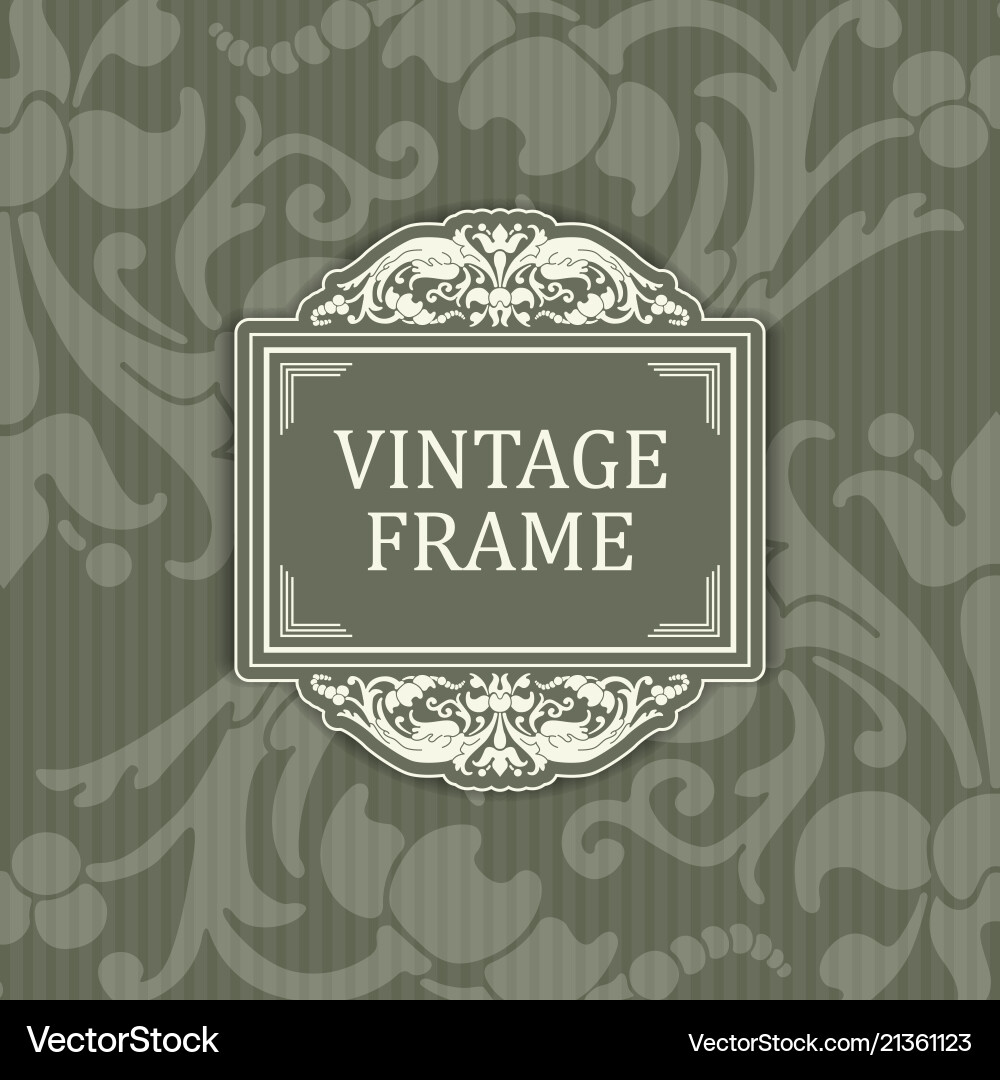 Background with a pattern vintage style frame Vector Image
