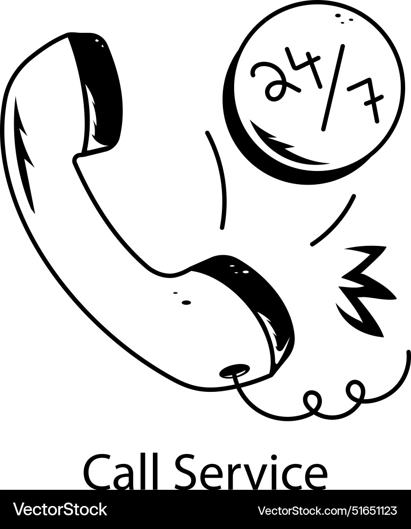 Call service Royalty Free Vector Image - VectorStock
