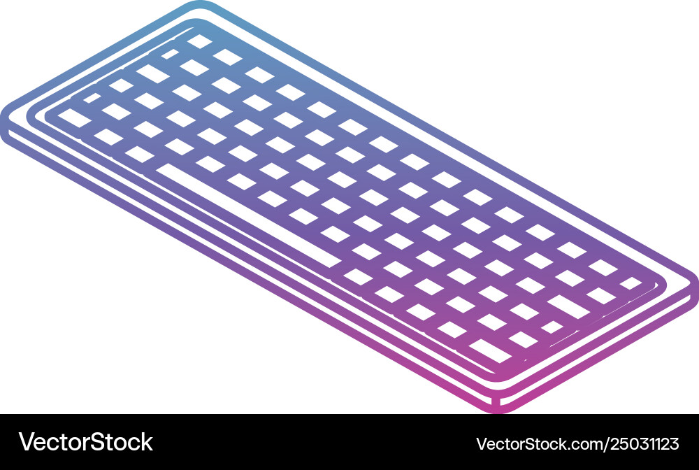 Computer keyboard isometric icon Vector Image