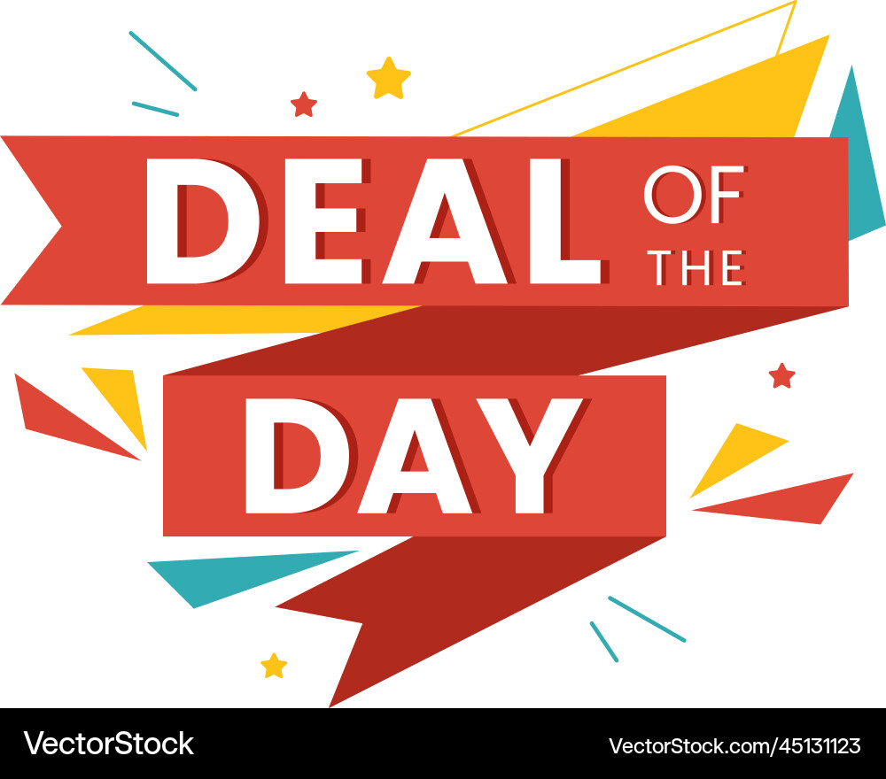 Daily deals of the day with decorative lettering Daily deals of the day with decorative lettering vector image