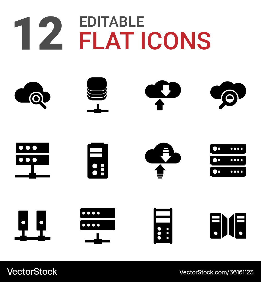 Database icons vector image