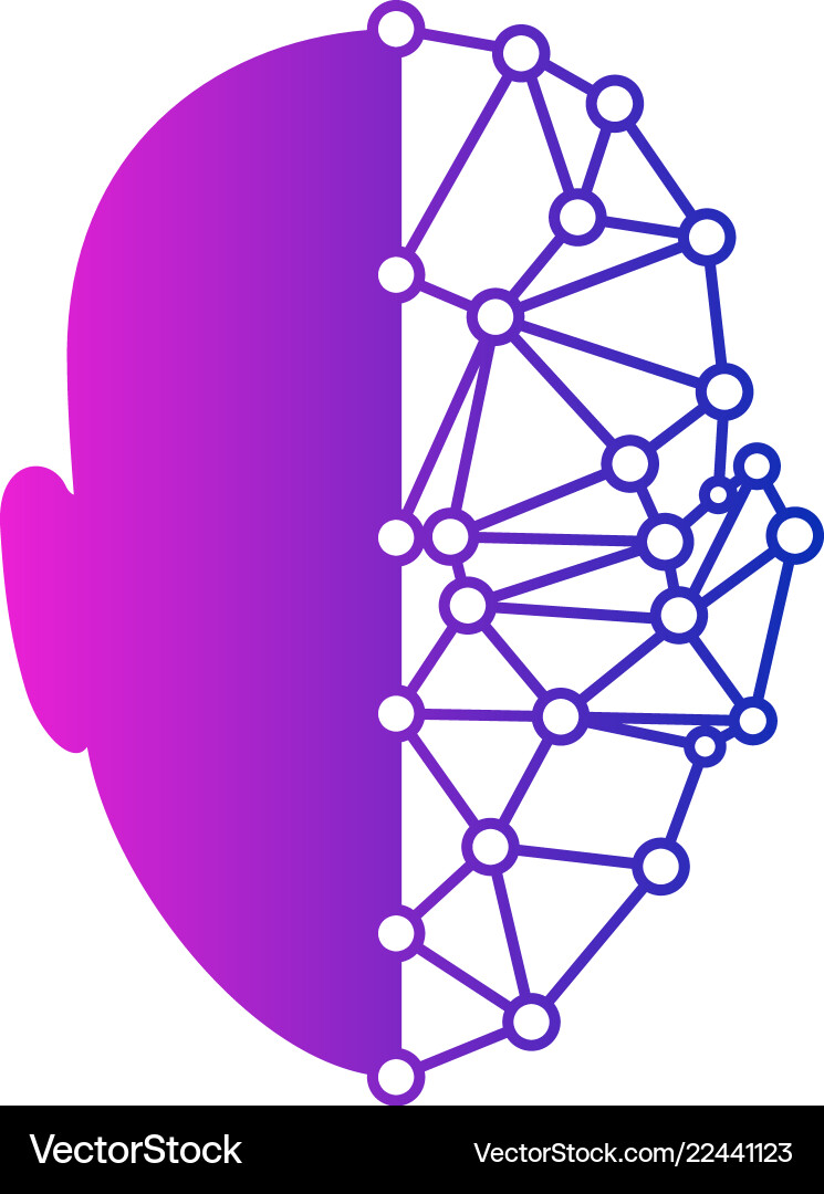 Digitale menschliche Kopf Logo-Icon Design Digitale menschliche Kopf Logo-Icon Design vektorbild