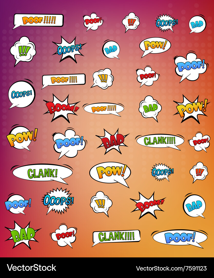 Dynamic Pop Art Text & Dots vector image
