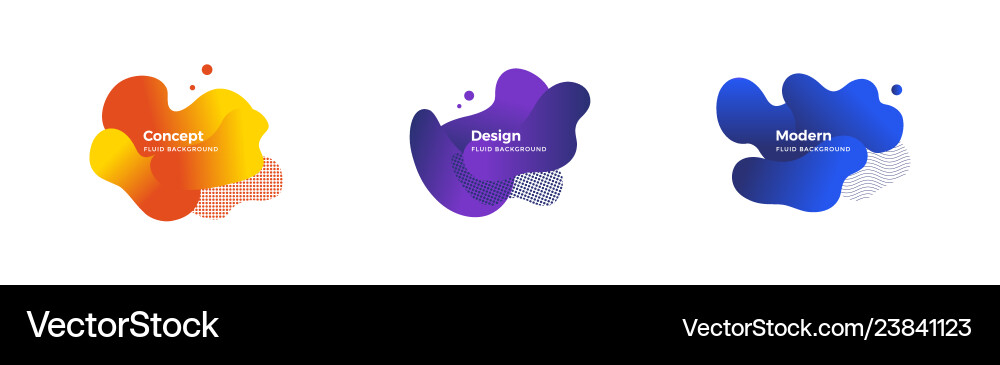 Fluid- und Flüssigkeitsformen trendige Designvorlagen Fluid- und Flüssigkeitsformen trendige Designvorlagen vektorbild