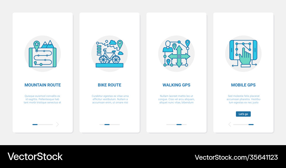 Gps navigation travel service technology ux ui vector image