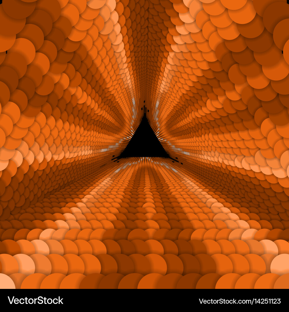Infinite triangular tunnel vector image