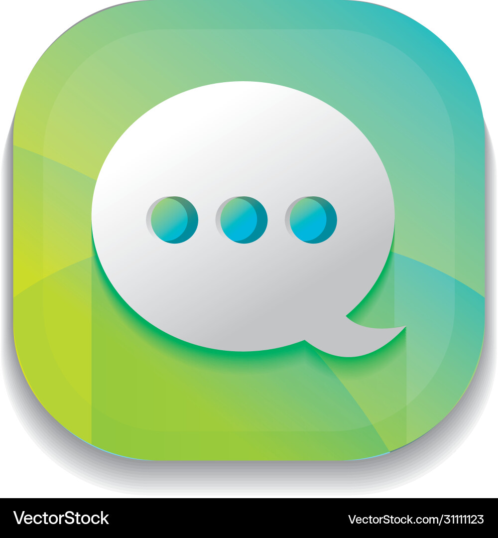 Mobile app buttons concept messages symbol vector image