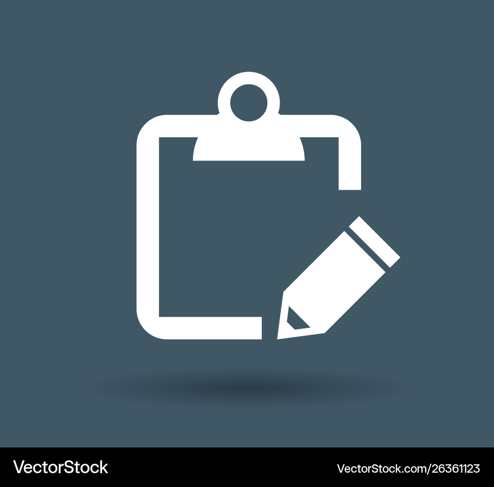 Notebook icon on white background vector image