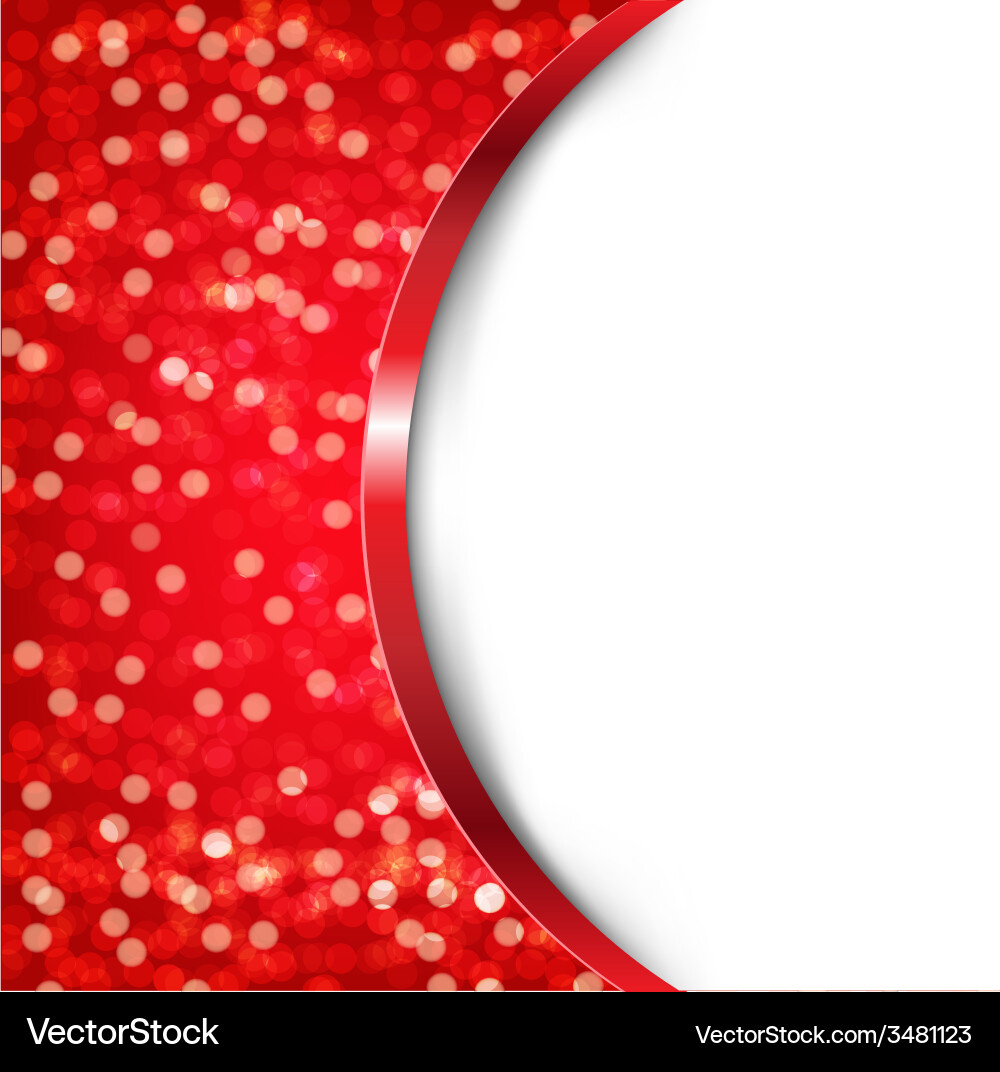 Red card with bokeh Vector Image
