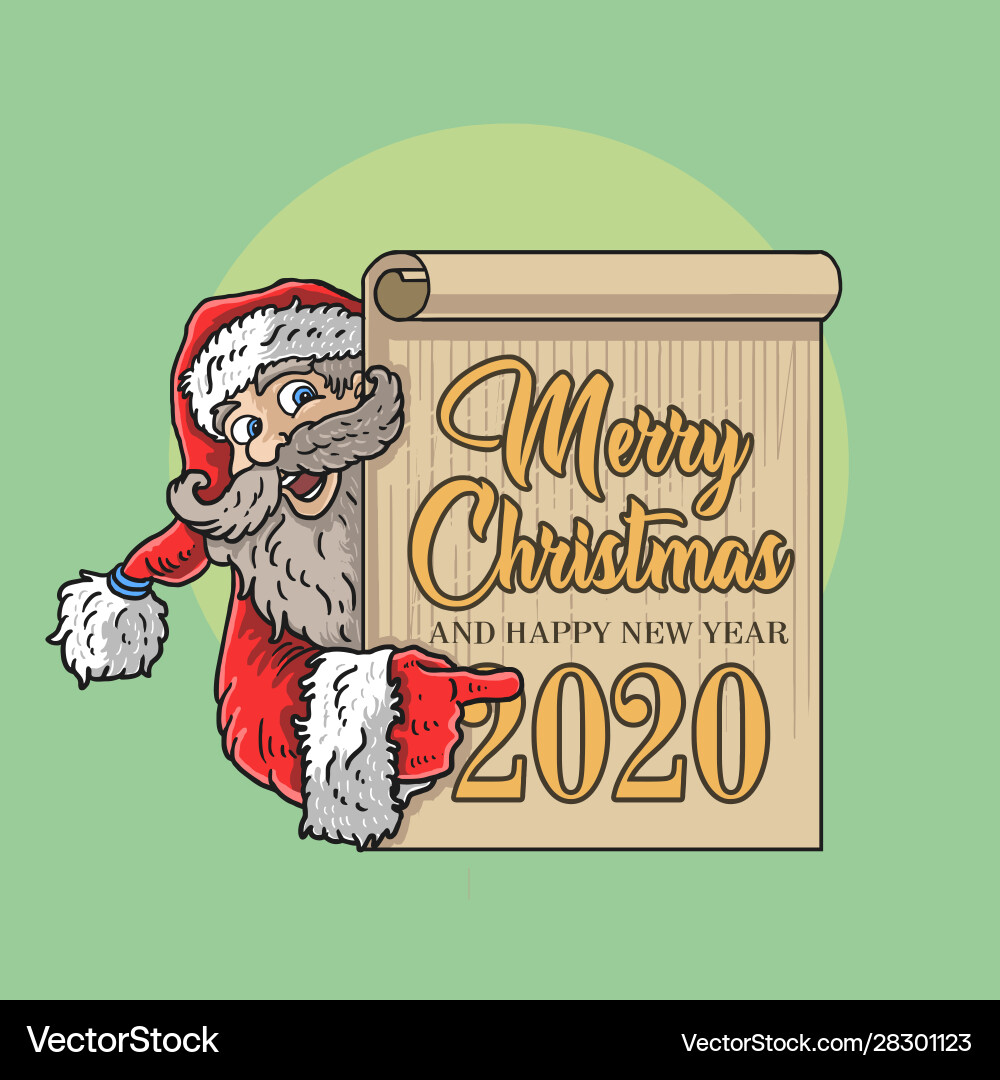 Santa claus frame border vector image