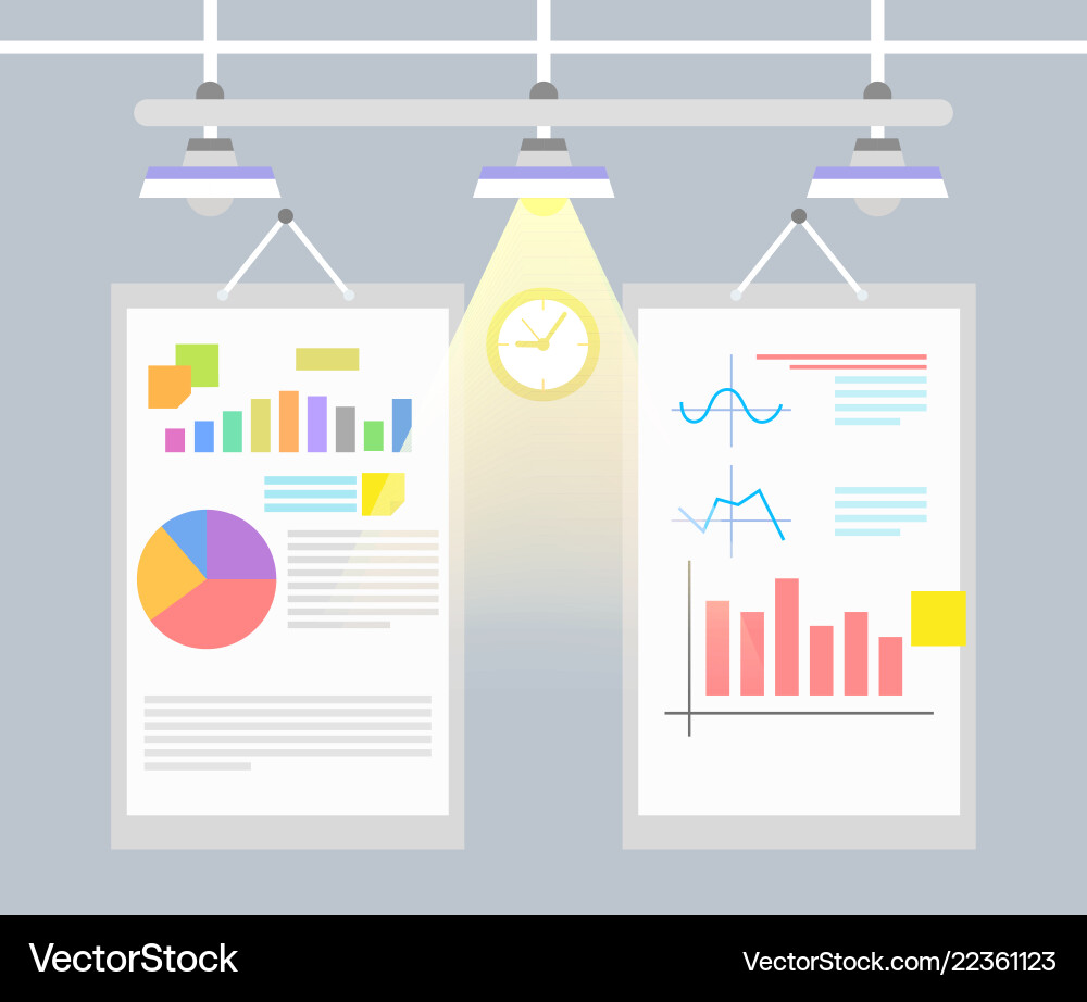 Statistical Charts & Data Graphs vector image