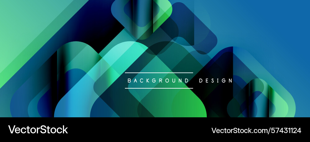 Abstract geometric shapes overlap creating Vector Image