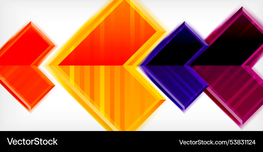 Arrow symbols created with 3d effects and line Arrow symbols created with 3d effects and line Vector Image