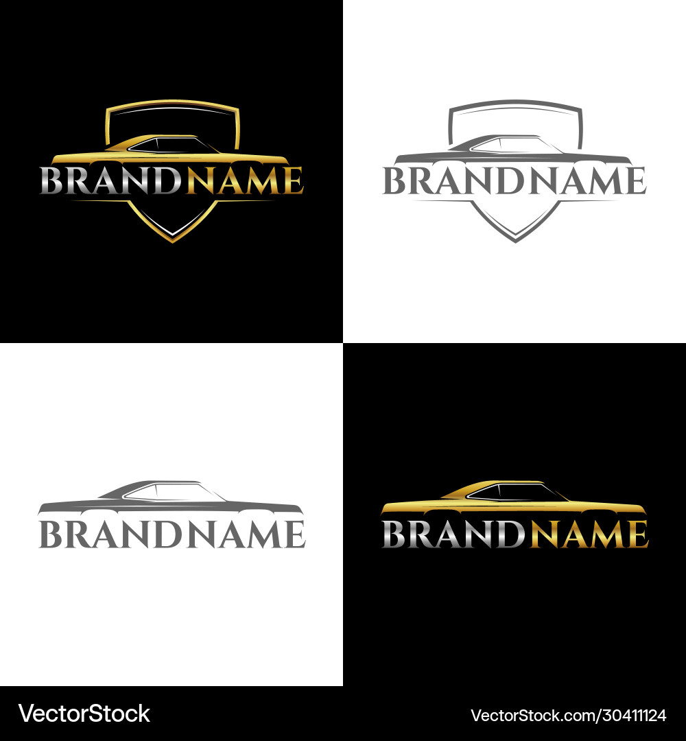 Classic car logo Classic car logo vector image