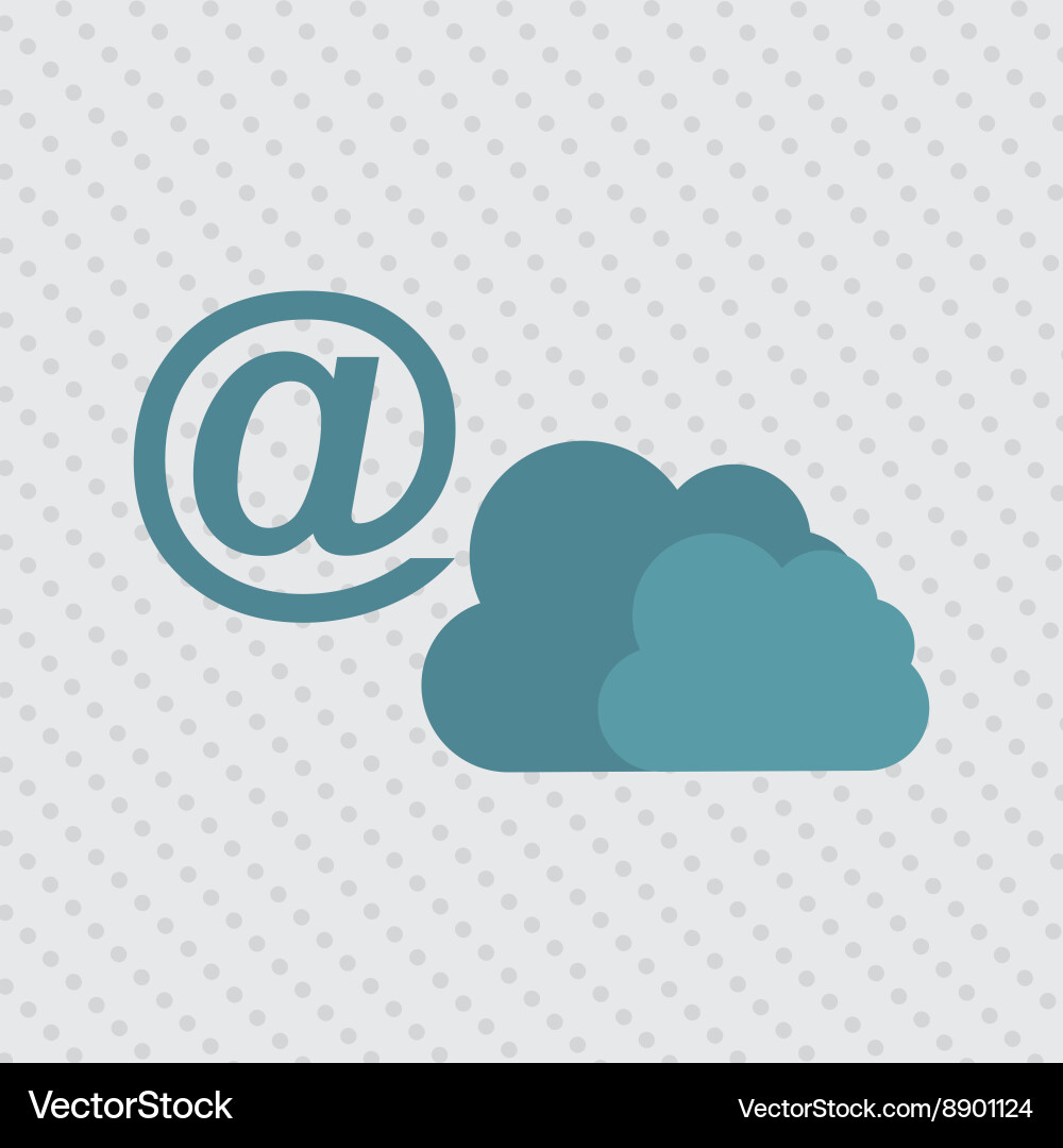 Cloud computing design vector image