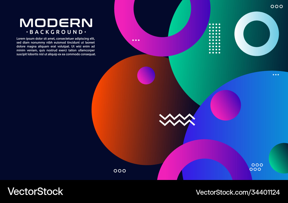 Colorful abstract background with random circle vector image