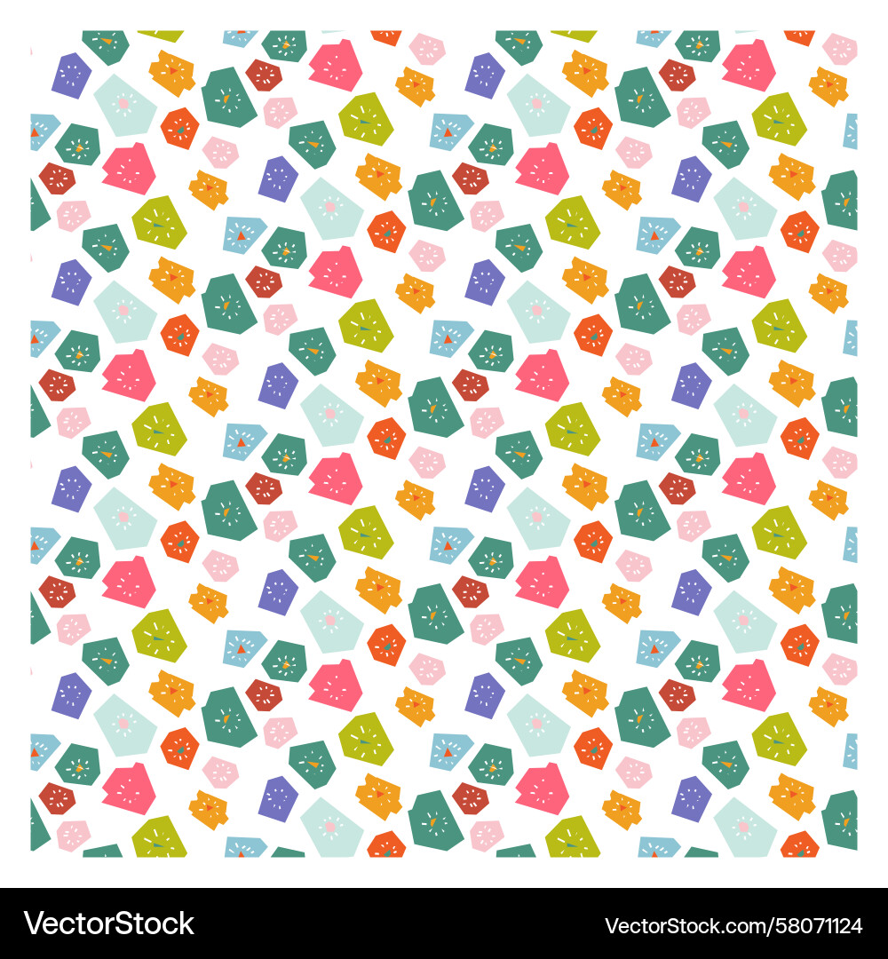 Colorful Hexagonal Pattern Vector Image
