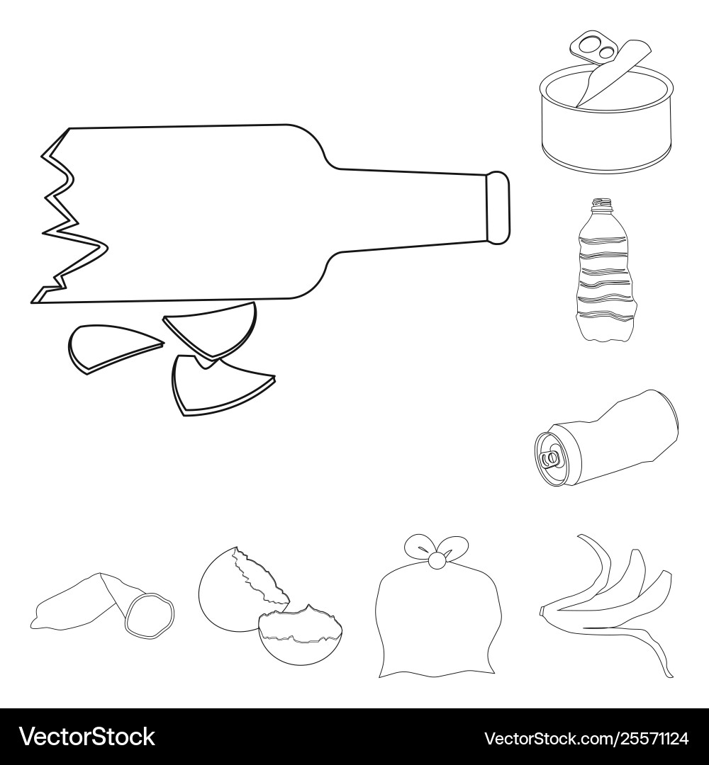 Design garbage and ecology symbol set vector image