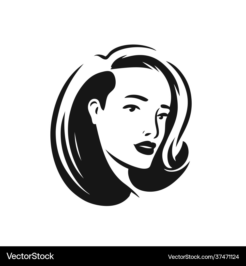 Elegant Woman Beauty Logo Vector Image