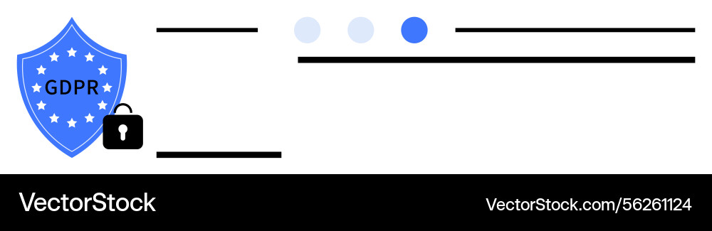 Gdpr shield with lock symbol and progress Gdpr shield with lock symbol and progress vector image