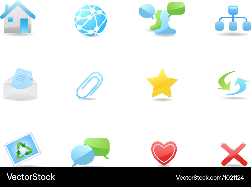 Glossy web icon Vector Image