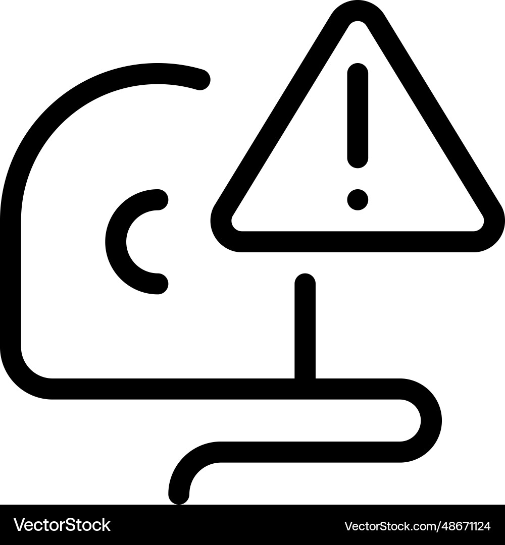 Guideline of warning given during measurement Vector Image