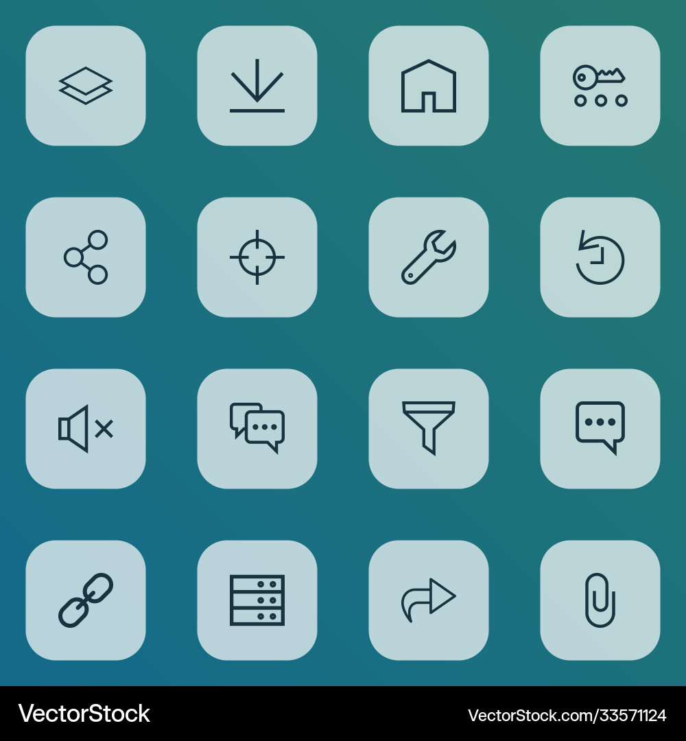 Interface icons line style set with datacenter Interface icons line style set with datacenter vector image
