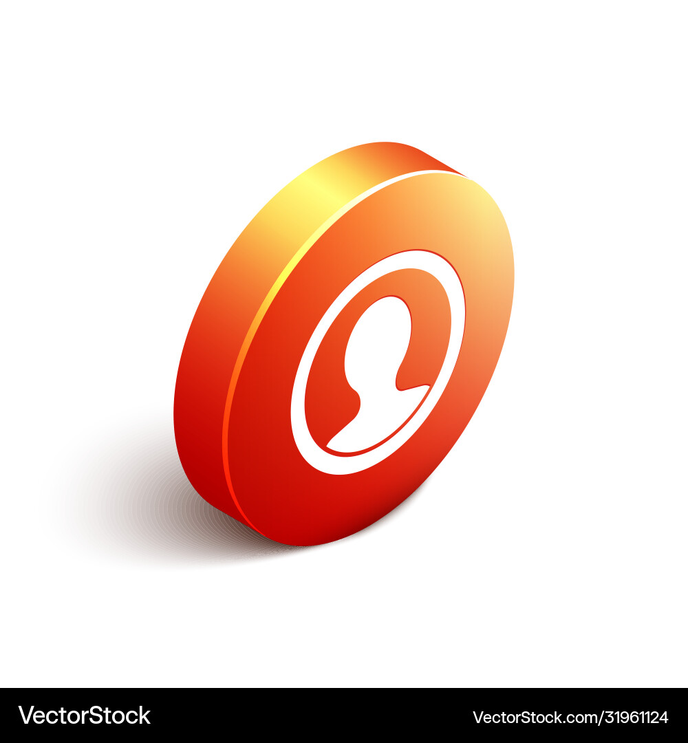 Isometric create account screen icon isolated vector image