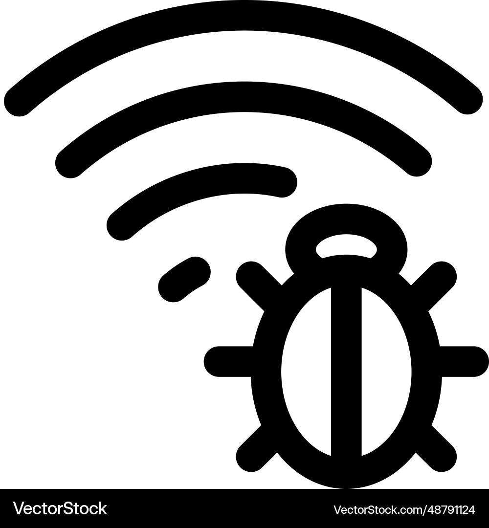 Malicious software exploiting wireless connections vector image