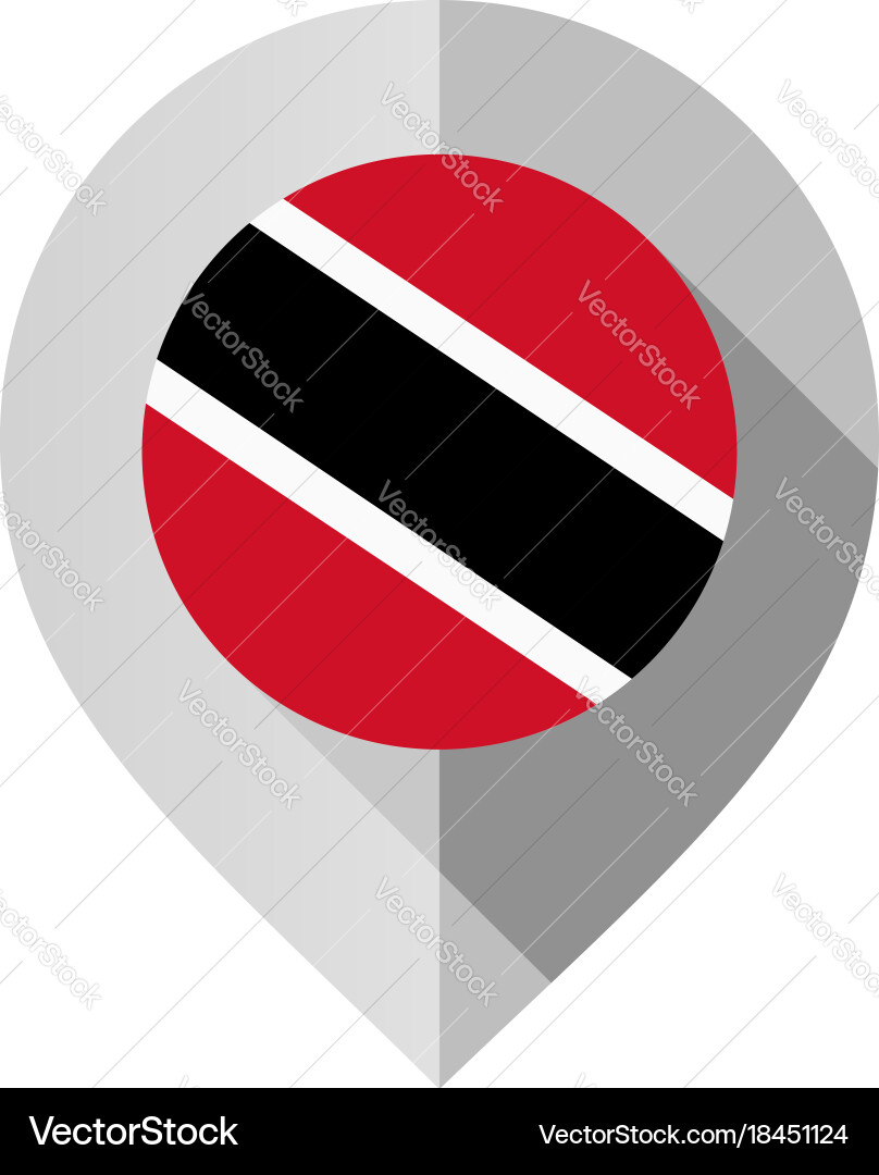Marker with flag for map Vector Image