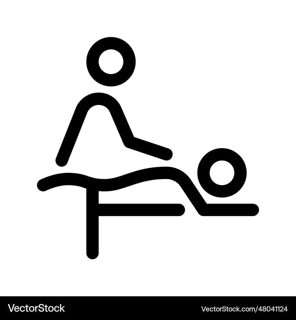 Massage line icon graphics Massage line icon graphics vector image