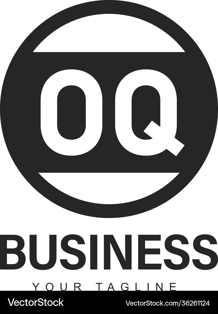 Oq initial a logo design with abstract style Vector Image