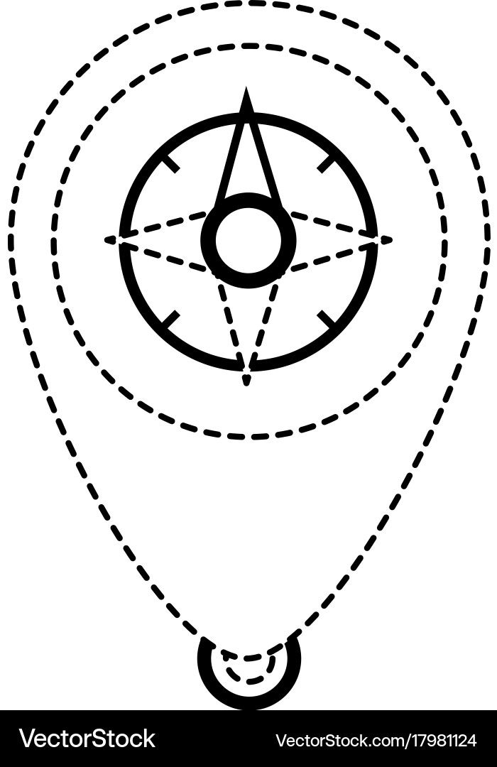 Pointer location with compass vector image