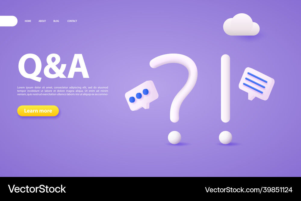 Questions and answers concept banner question Questions and answers concept banner question vector image