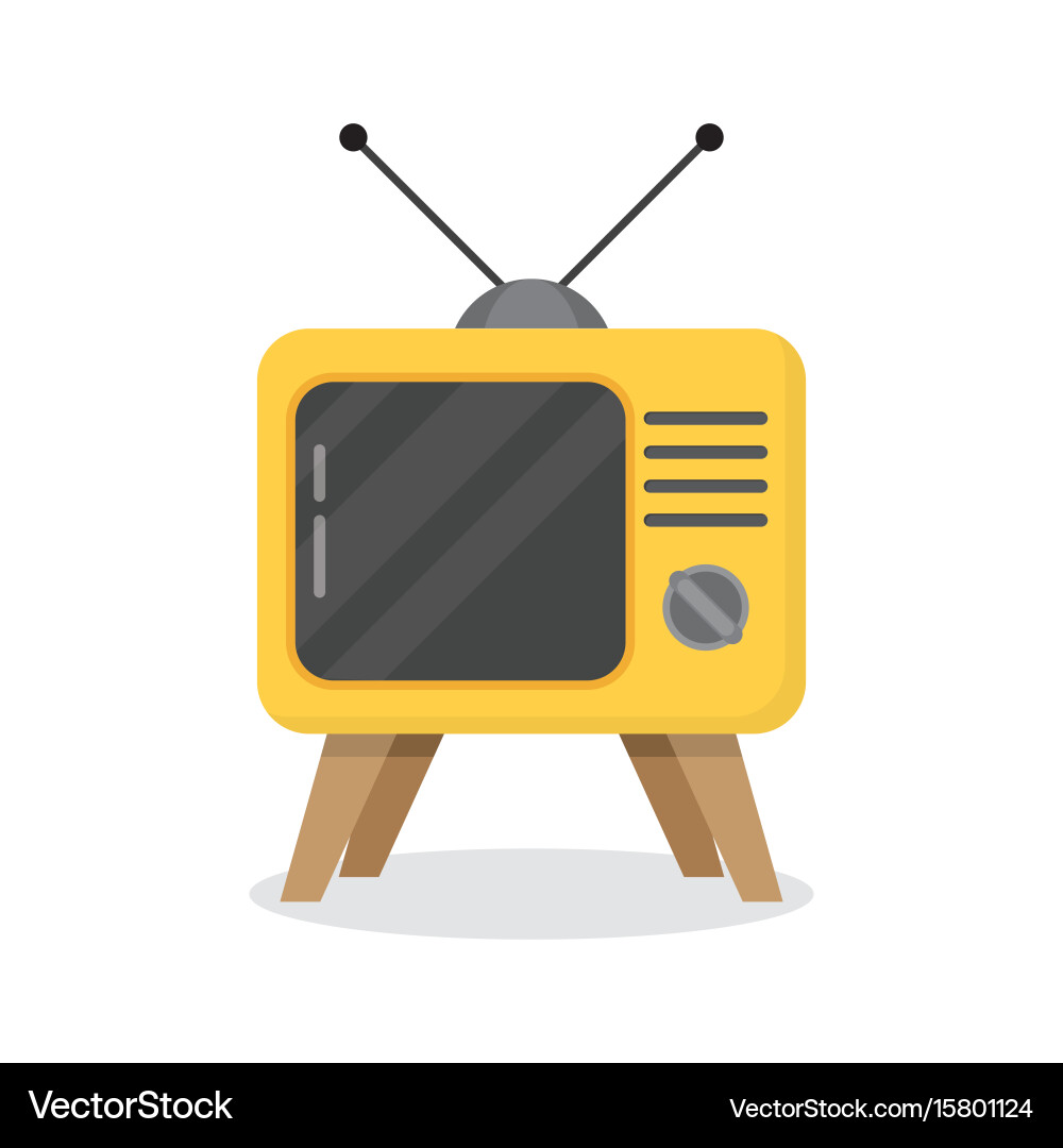 Retro Television Icon Vector Image