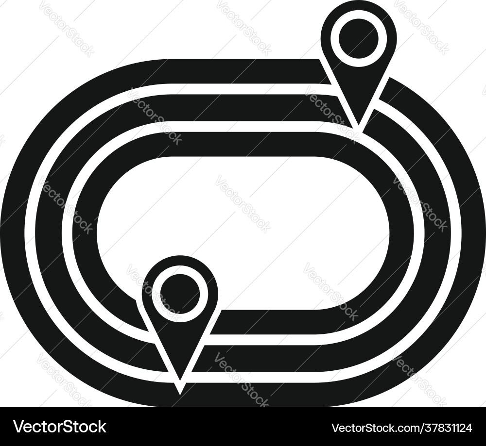 Running stadium track icon simple style Vector Image