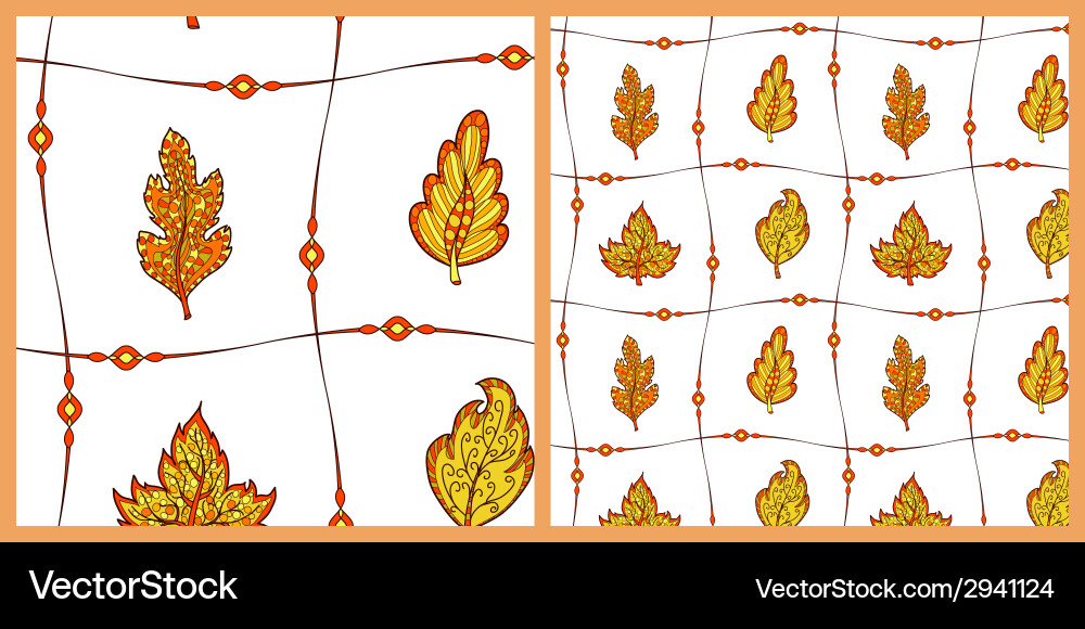 Seamless pattern with leaves vector image